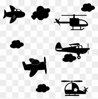 Sticker Avions Et Helicopteres Du Ciel Ambiance Sticker Clipart