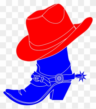 Cowboy Boots With Gear Clipart