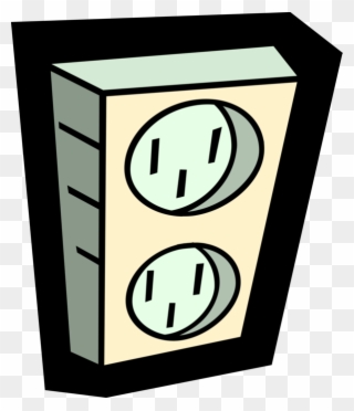 Vector Illustration Of North American 110 Volt Electrical - Ac Power Plugs And Sockets Clipart