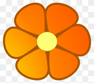 Flower Clip Art Orange - Png Download