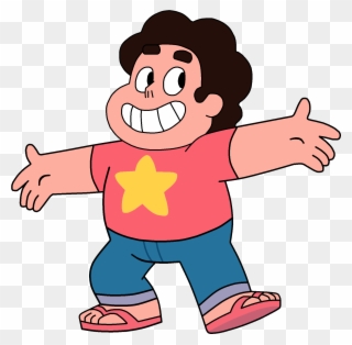 Clip Art Black And White Library Boy Vector Standing - Steven Universe Characters Steven - Png Download