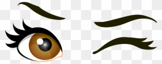 Brown Winking Eyes Png Clip Art - Cool Icons Transparent Background