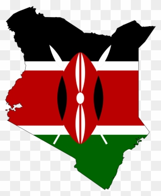 Clipart - Kenya Flag Map Png Transparent Png