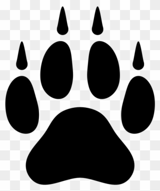 Monster Clipart Footprint - Wolf Paw Print Png Transparent Png