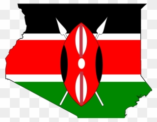 Map Flag Clipart Music - Transparent Kenya Flag Png