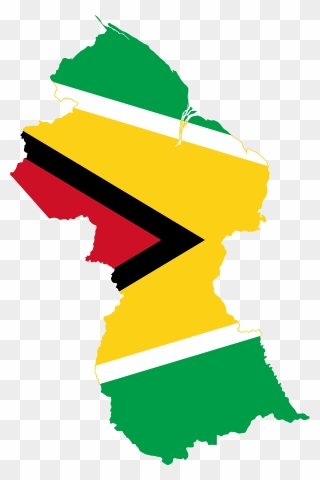 Flag-map Of Guyana - Map Of Guyana Clipart