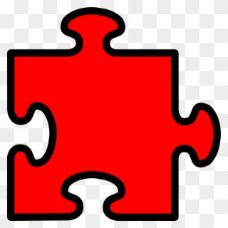 Red Puzzle Piece Clip Art At Clipart Library - Autism Red Puzzle Piece - Png Download