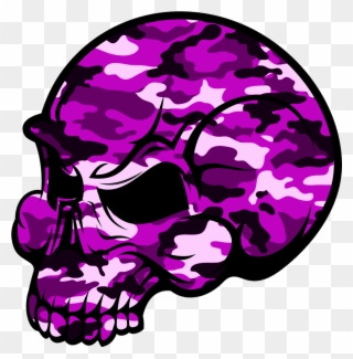 Skull Pink Camouflage Image - Camo Skull Clipart