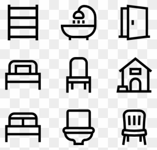 Clip Royalty Free Stock Bedroom Vector Icon - Bedroom And Bathroom Icons - Png Download