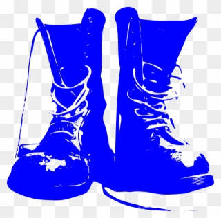 Blue Combat Boots Clip Art - Combat Boots Clip Art - Png Download
