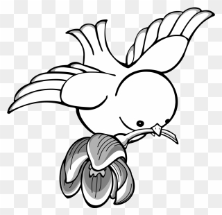 Jpg Royalty Free Bird Clipart Flying With - Flying Bird Drawing Simple - Png Download
