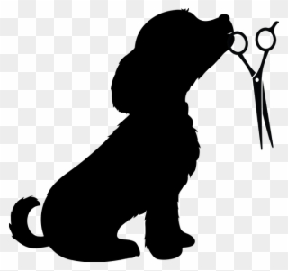 Dog Bandana Clip Art Freeuse - Silhouette Of Dog - Png Download