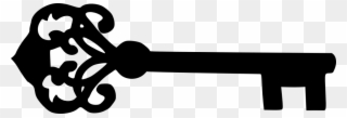 8 Skeleton Key Silhouettes Png Transparent Onlygfx - Black And White Skeleton Key Clipart