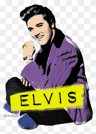Elvis Presley Sitting Juniors T-shirt - Elvis Presley Clipart