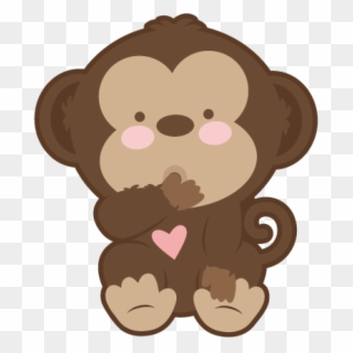 Baby Monkey Clip Art Ba Monkey Svg Scrapbook Cut File - Cute Baby Monkey Clipart - Png Download
