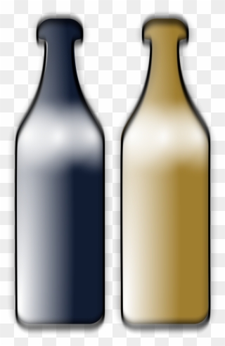 Drunken Wine Bottles Clipart, Vector Clip Art Online, - Glass Bottle - Png Download