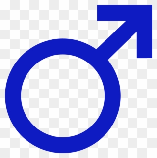 Male - Male Symbol Blue Png Clipart