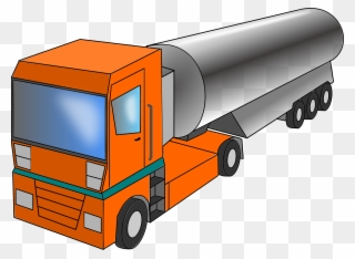 Milk Tank Truck Car Semi-trailer Truck - Oil Tanker Truck Clipart - Png Download