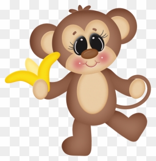 Visit - Macaco Comendo Banana Desenho Clipart
