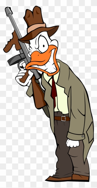 Gangster Crime Duck Vector Clipart - Gangster Duck Png Transparent Png