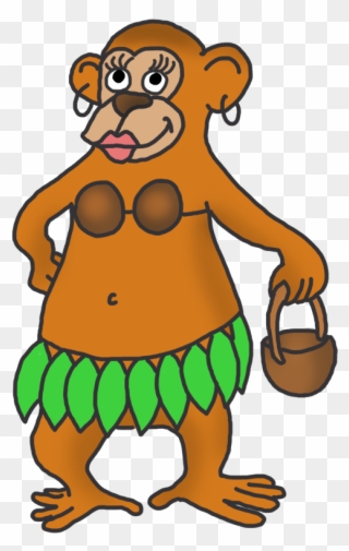 Png Library Stock Funny Drawings Clip Art - Female Monkey Cartoon Transparent Png
