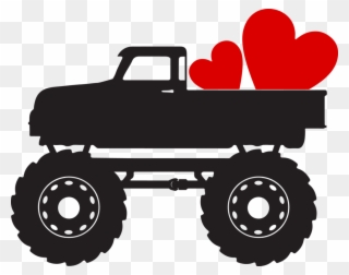Monster Love Truck Cookie Cutter - Car Clipart