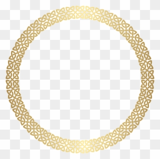 Border Frame Gold Png Clip Art Textures - Gold Round Png Frame Transparent Png