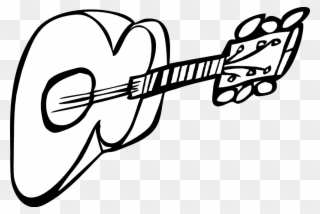 Guitar Clipart Black And White - Guitar Clip Art - Png Download