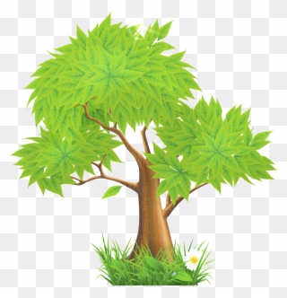 Green Painted Tree Png Clipart - Trees Clip Art Png Transparent Png