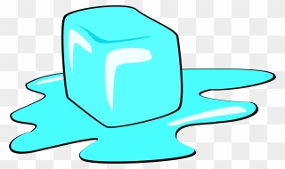 Ice Cube Drawing - Melting Ice Cube Clip Art - Png Download