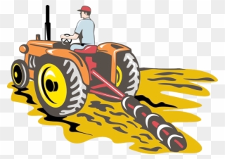 John Deere Clipart Agriculture - Tractor With Farmer Clipart - Png Download