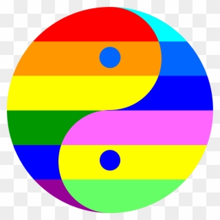 Rainbow Yin And Yang Complementary Colors Computer - Yin Yang Color Wheel Clipart