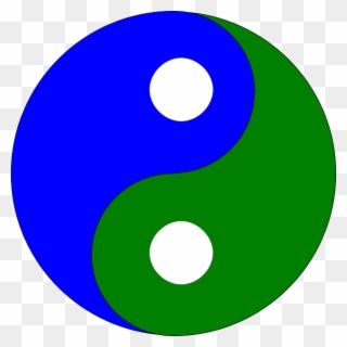 Blue And Green Yin Yang Logo Clipart