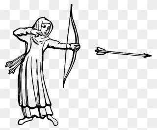 Clipart - Archery Drawing - Png Download