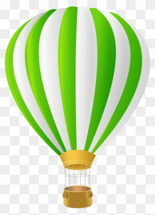 Hot Air Balloon Green Clipart