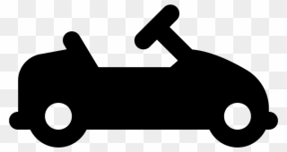 This Image Is Of A Small Vehicle Shape With Two Circles - Icon Clipart