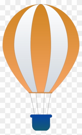 Vertical Striped Hot Air Balloon - Hot Air Balloon Clipart Orange - Png Download