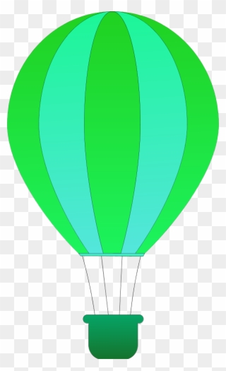Green Clipart Hot Air Balloon - Hot Air Balloon Free Clipart - Png Download