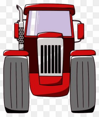 Download Tractor Front View Clipart John Deere International - Cartoon Tractor Front View - Png Download