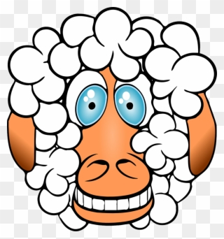 Sheep, Crazy, Grinning, Funny, Comical, Cartoon, Animal - Jokes That Make You Pee: A Compilation Clipart