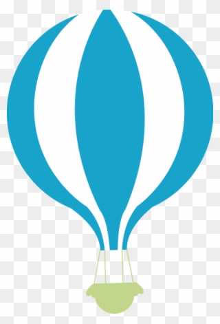 Download Free Printable Clipart And Coloring Pages - Blue Hot Air Balloon Clipart - Png Download
