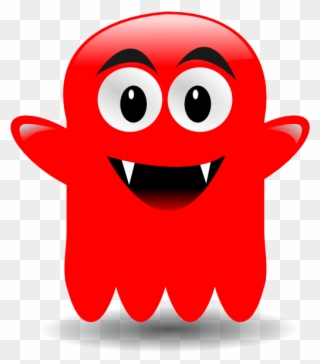 Red Glossy Ghost Clip Art - Colorful Ghost Clip Art Transparent - Png Download