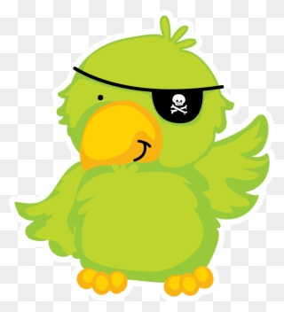 Parrot Pirate Clip Art, Pirate Quilt, Pirate Parrot, - Pirata Minus - Png Download
