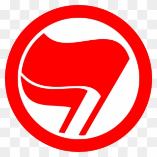Anti Fascist Action Anti Fascism Red Action Antifaschistische - Red And Black Flag Antifa Clipart