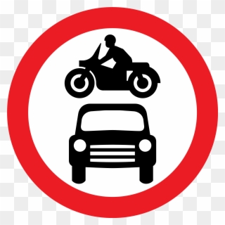 Uk Traffic Sign - Road Signs No Motor Vehicles Clipart