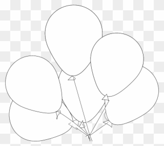 Image Library Stock Balloons Svg Black And White - Balloons Clipart Png Black And White Transparent Png