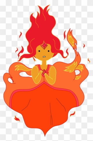 Flame Princess Vector From Adventure Time By Juliefoo - Fire Cross Stitch Pattern Clipart