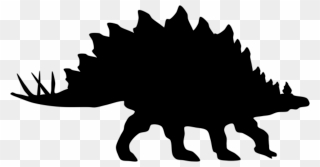 Clip Art Details - Stegosaurus Silhouette - Png Download