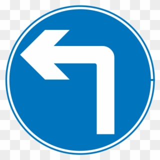 Svg Road Signs 13 Clip Art - Left Turn Traffic Sign - Png Download