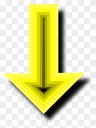 Arrow Pointing Down - Yellow Arrow Pointing Down Clipart